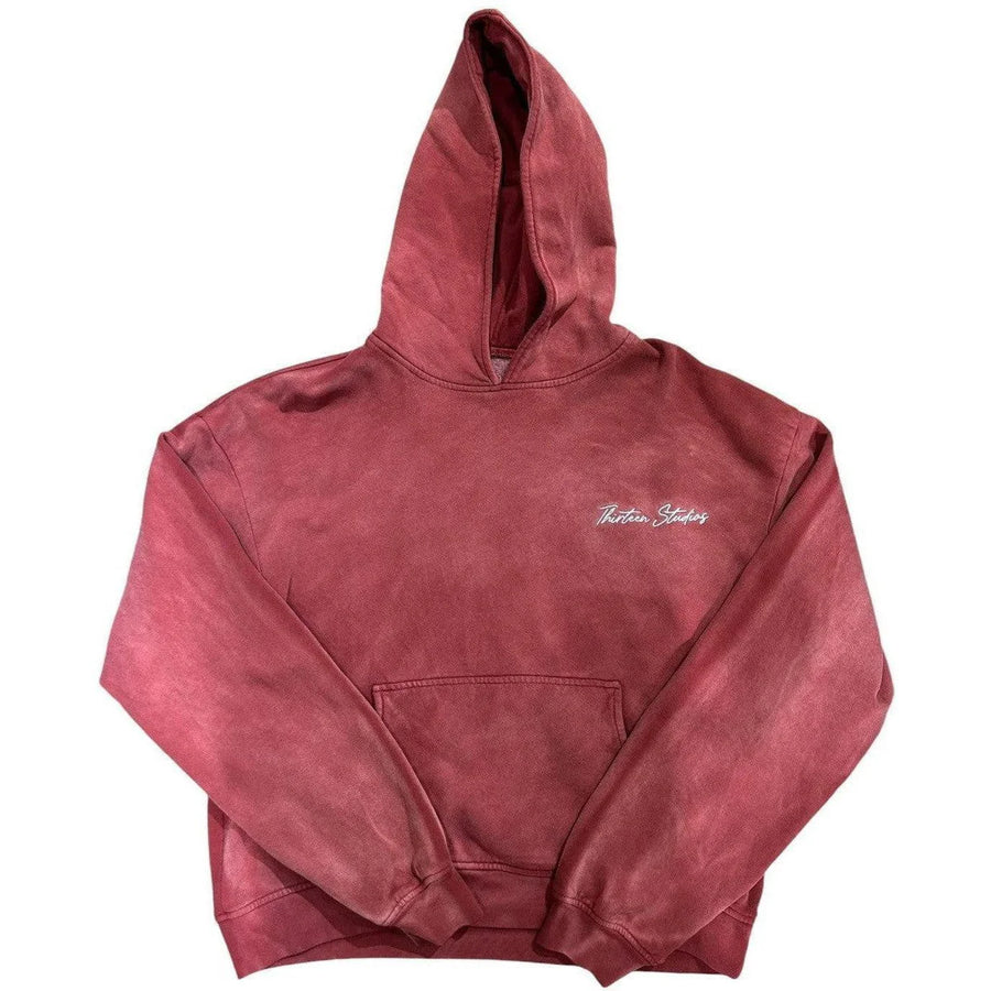 Thirteen Studios Faded Red Hoodie