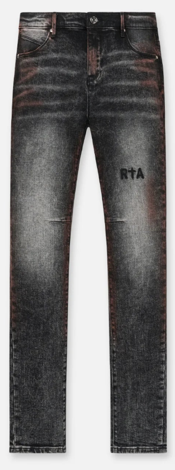 RTA Clayton Acid Wash Red Denim 