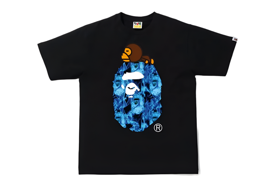 BAPE Flame Milo On Big Ape T-Shirt 