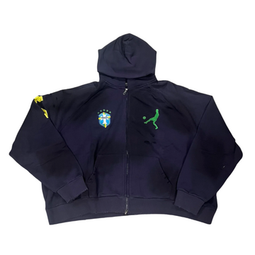 HMDD Destroyed Navy L&F Brasil Zip Up