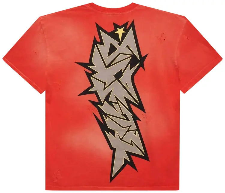 Hellstar Red Crack Print T-Shirt