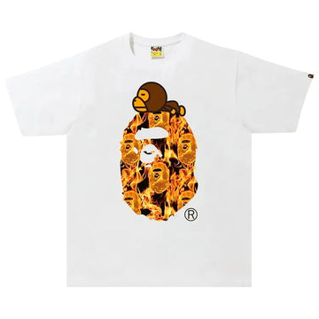 BAPE Flame Milo On Big Ape T-Shirt 