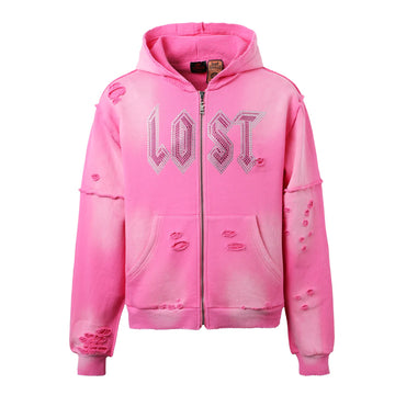 Lost Intricacy Rhinestone Zip Up 