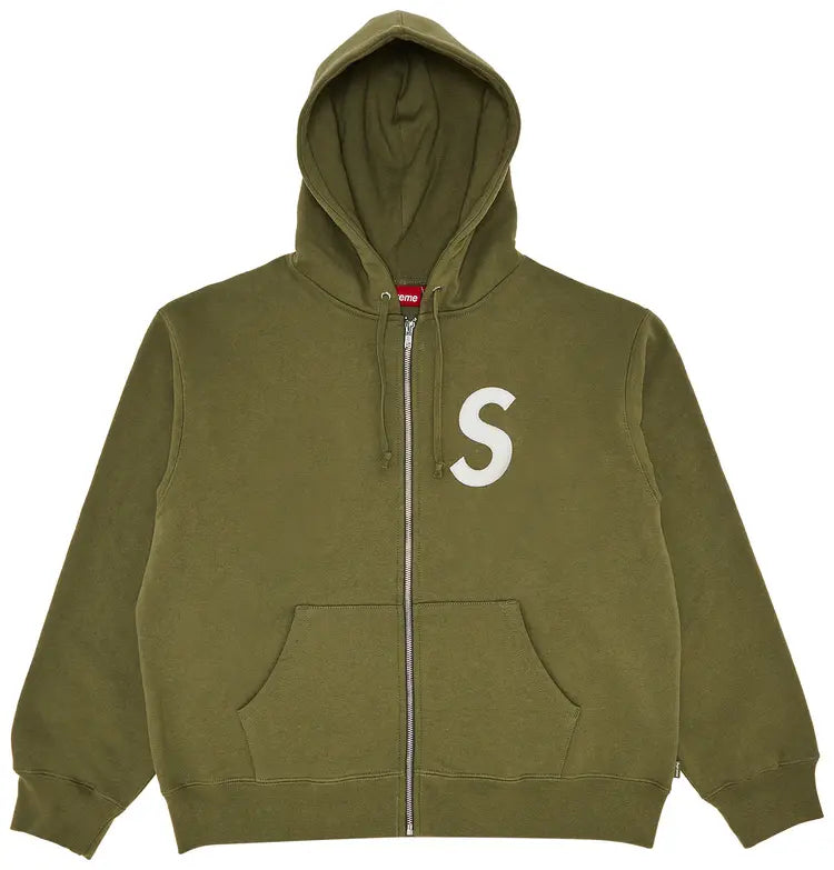 Supreme S Logo Zip Up Hooded Sweat Shirt 