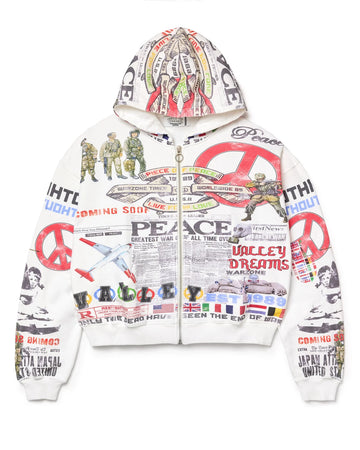 VALE FOREVER PEACE ZIP UP HOODIE