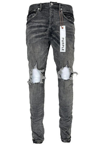 Purple Brand Grey Dirty Blowout Jeans