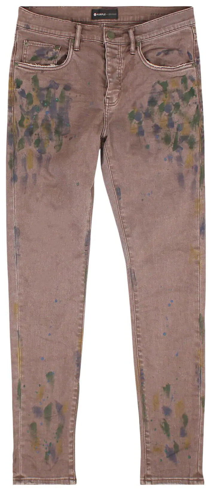 Purple Brand Sepia Overdyed Sepia Paint Jeans