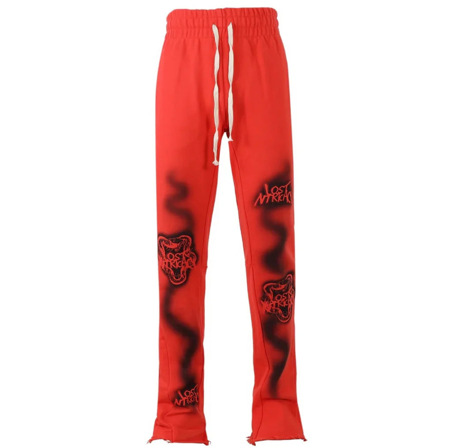 Lost Intricacy Solar Red Flare Pants