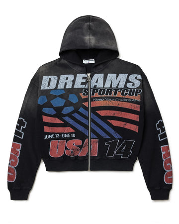 VALE FOREVER USA14 THERMAL ZIP UP HOODIE